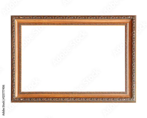 "wooden frame isolated on white background" Stock photo and royalty