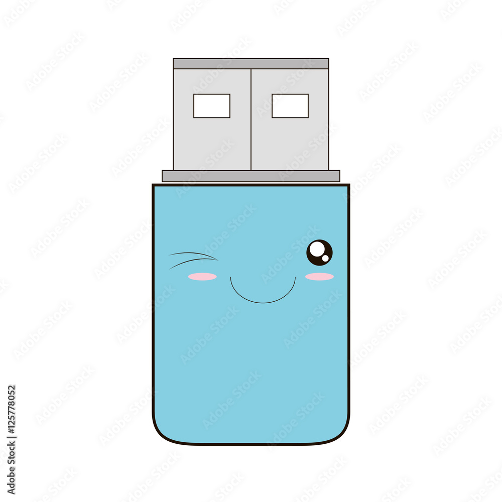 Poster usb memory storage isolated icon vector illustration design