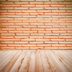 Perspective warm wooden floor texture