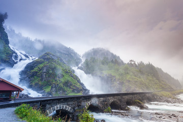 Latefossen waterfall in Norway