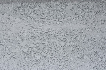 water drop of rain on roof car