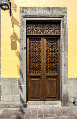 Old wooden door