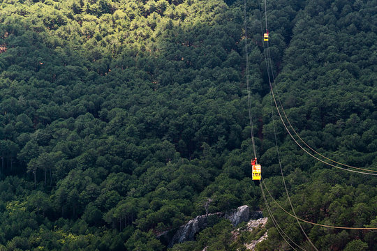 Cableway Mishor Ai-Petri in Crimea
