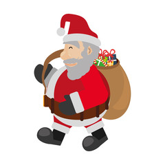 santa claus christmas character icon vector illustration design