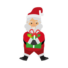 santa claus christmas character icon vector illustration design