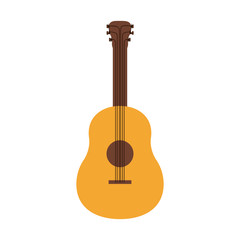 Fototapeta premium guitar musical instrument icon over white background. vector illustration