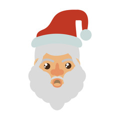 santa claus christmas character icon vector illustration design