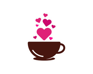 Coffee Love Logo Design Template