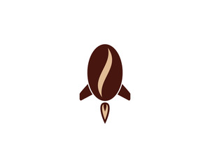 Coffee Rocket Logo Design Template