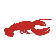 red lobster icon. sea food design. vector illustration