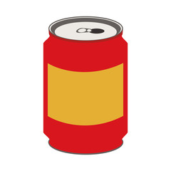 soft soda drink can  icon over white background. colorful design. vector illustration,m