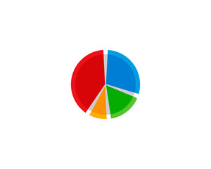 Fototapeta premium Business Pie Stats Logo Design Template