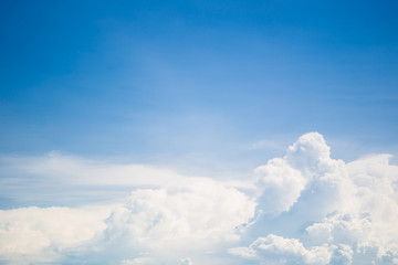Naklejka na ściany i meble Group of cloud in blue sky background.