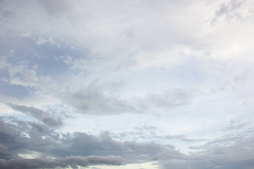 Sky and cloud after big raining.