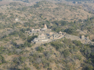    Ancient Jain temple inside the walls of Kumbhalgarh Fort in Rajasthan, India, Asia