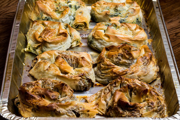 burek in tray