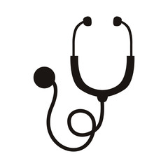 stethoscope medical tool icon over white background. vector illustration