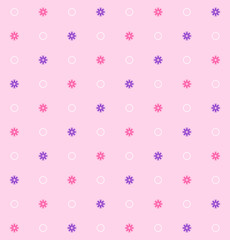 Simple vector seamless flower pattern