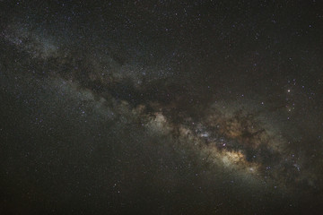 Fototapeta premium Milky Way galaxy, Long exposure photograph, with grain.High resolution