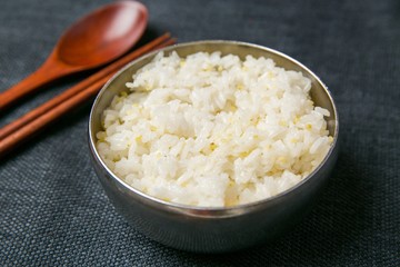 공기밥, Rice, Korean traditional table. 