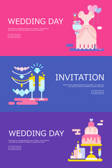 wedding illustration of invitation