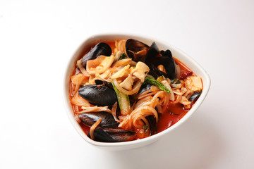 Chinese-style noodles with vegetables and seafood, 짬뽕, 해물짬뽕, JJamppong