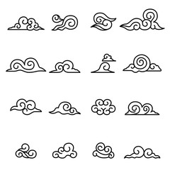 Abstract Cloud , Chinese Cloud , Curl cloud , Decoration cloud,