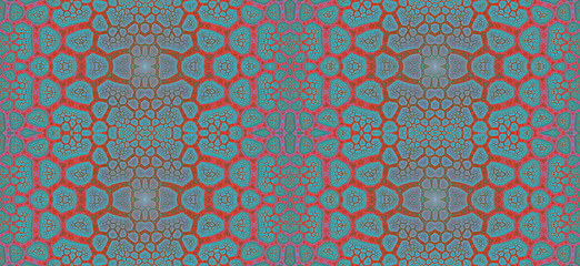 Abstract fractal high resolution seamless pattern background ideal for carpets, tapestries, fabric and wallpapers with a detailed branching interconnected pattern 