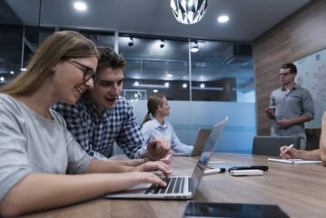startup business team on meeting