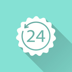 24 hour service - vector icon.