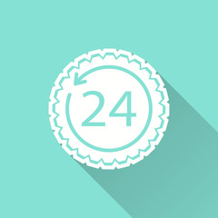 24 hour service - vector icon.