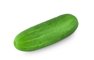 Cucumber sliced isolated on white background