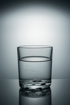 Glass of cool water, closeup