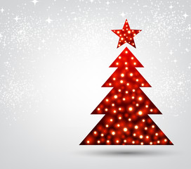 New Year background with Christmas tree.