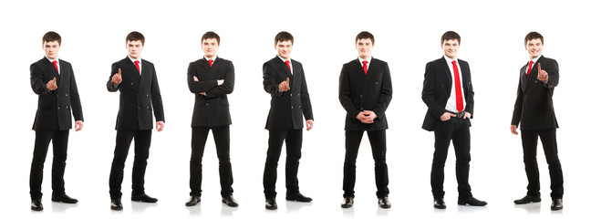 Young and confident businessmen collage
