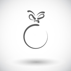 Christmas ball. Flat vector related icon  for web and mobile applications. It can be used as - logo, pictogram, icon, infographic element. Vector Illustration.
