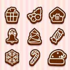 chocolate cookies for Christmas and New Year