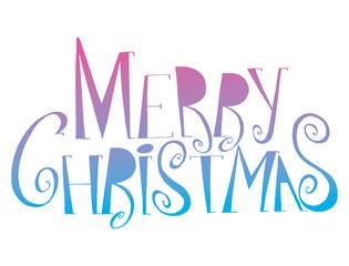 Obraz premium Vector inscription Merry Christmas. Cover title. Drawing by hand. Lettering. The words. Letters. Capital letters. Doodle.