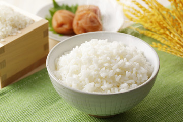 炊きたてのご飯　Japanese rice