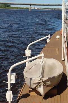 the deck of an old ship's lifeboat, journey, excursion