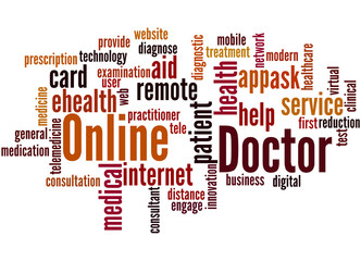 Online Doctor, word cloud concept