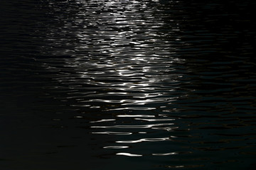 light reflects on water surface