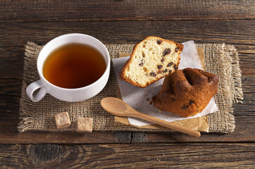Tea and cupcake
