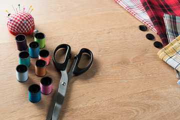 Sewing kit on table