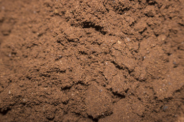 freshly ground powder roasted coffee