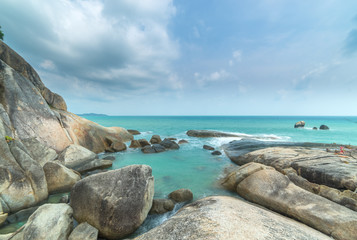 The grand father and mother rock landmark of Koh samui