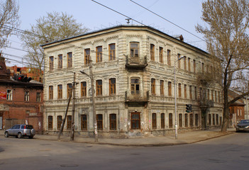 Old three-storey mansion in Samara