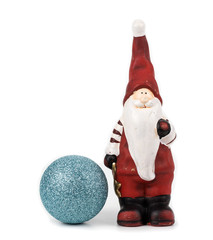 Santa Claus figurine isolated over white background!!