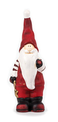 Santa Claus figurine isolated over white background!