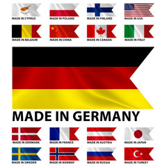made in flag set 